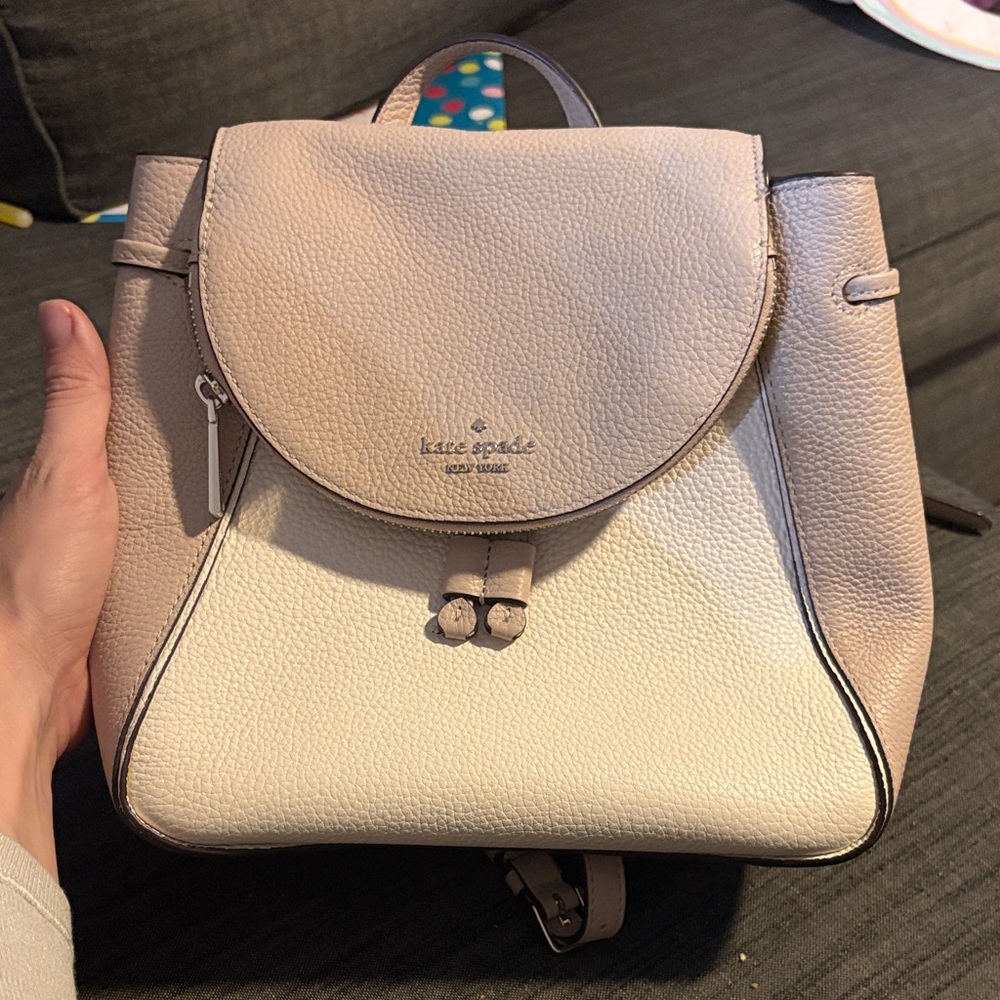 Kate Spade Beige and Cream Backpack
